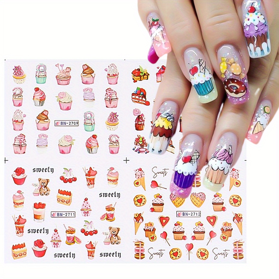 Mickey Ice Cream Disney Water Nail Art Transfers Stickers Decals - Set of  53 - A1230