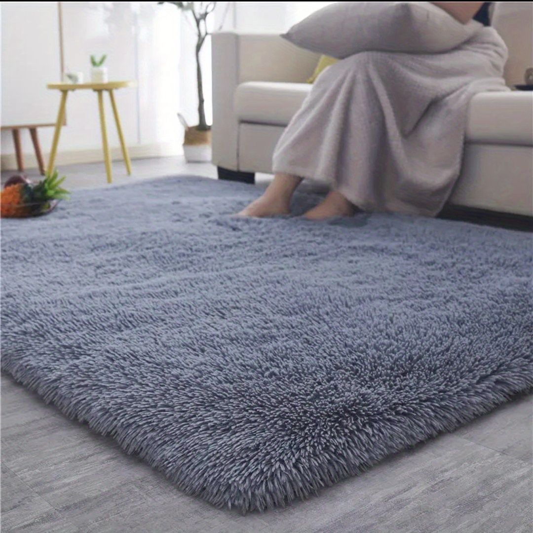Soft Plush Rug Rectangle Shape Living Room Bedroom Carpet