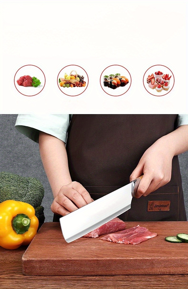 Commercial Melon And Fruit Knife, Stainless Steel Household Ultra-sharp  Fruit Cutting Knife, Kitchen Multi-functional Vegetable Cutting Meat  Slicing Knife - Temu