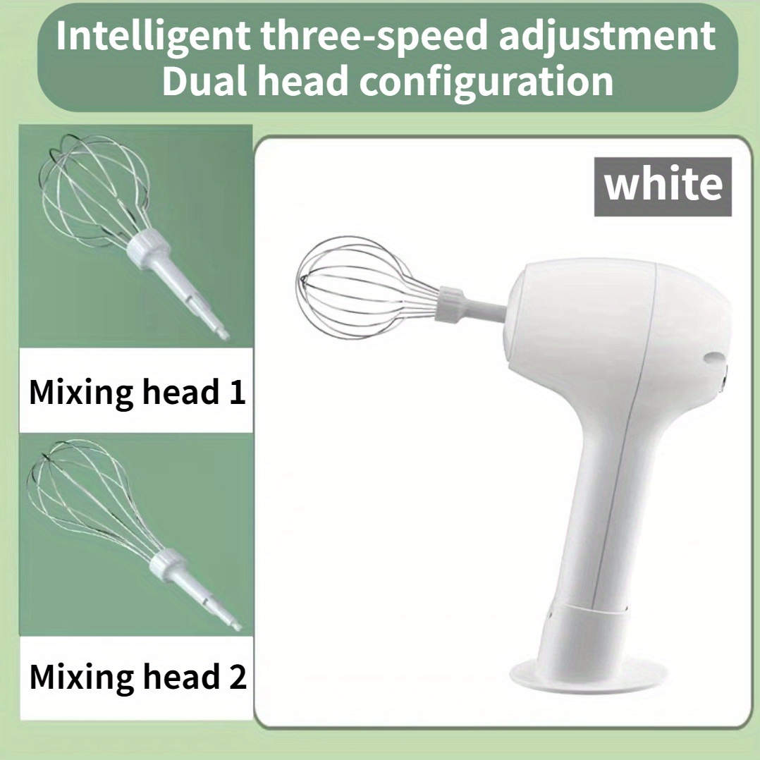 Portable Electric Food Mixer - 3 Speeds, Automatic Whisk, Dough & Egg Beater,  Cake Cream Whipper - Ideal For Baking & Cooking - Temu