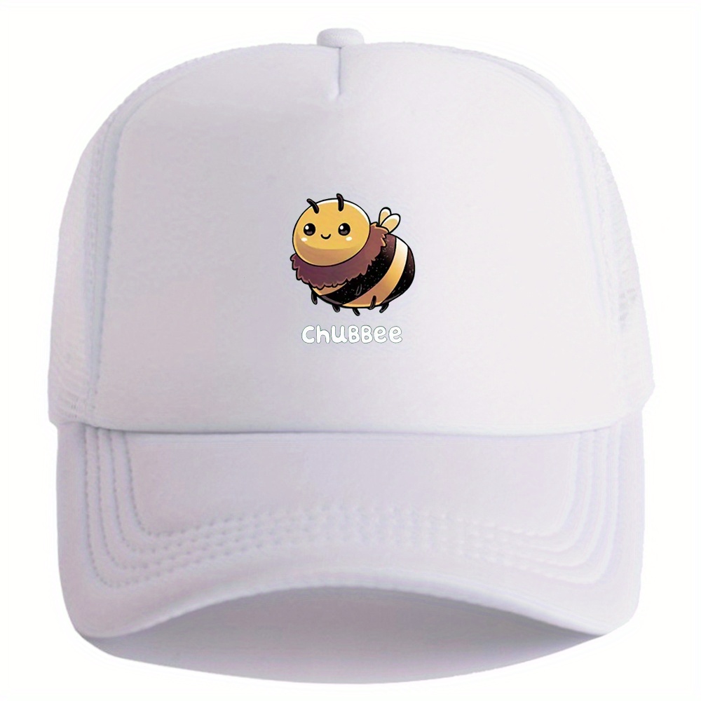 Unisex Sunshade Adjustable Baseball Cap with Bee Pattern