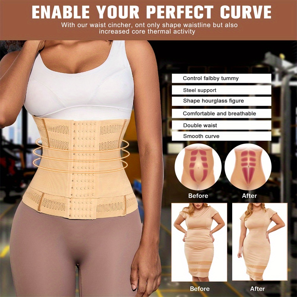 1 pc Waist Trainer Body Shaper Tummy Slimming Body Shaper Women Corset For  Women Faja Shapewear Woman Tummy Control Breathable Comfortable Girdle