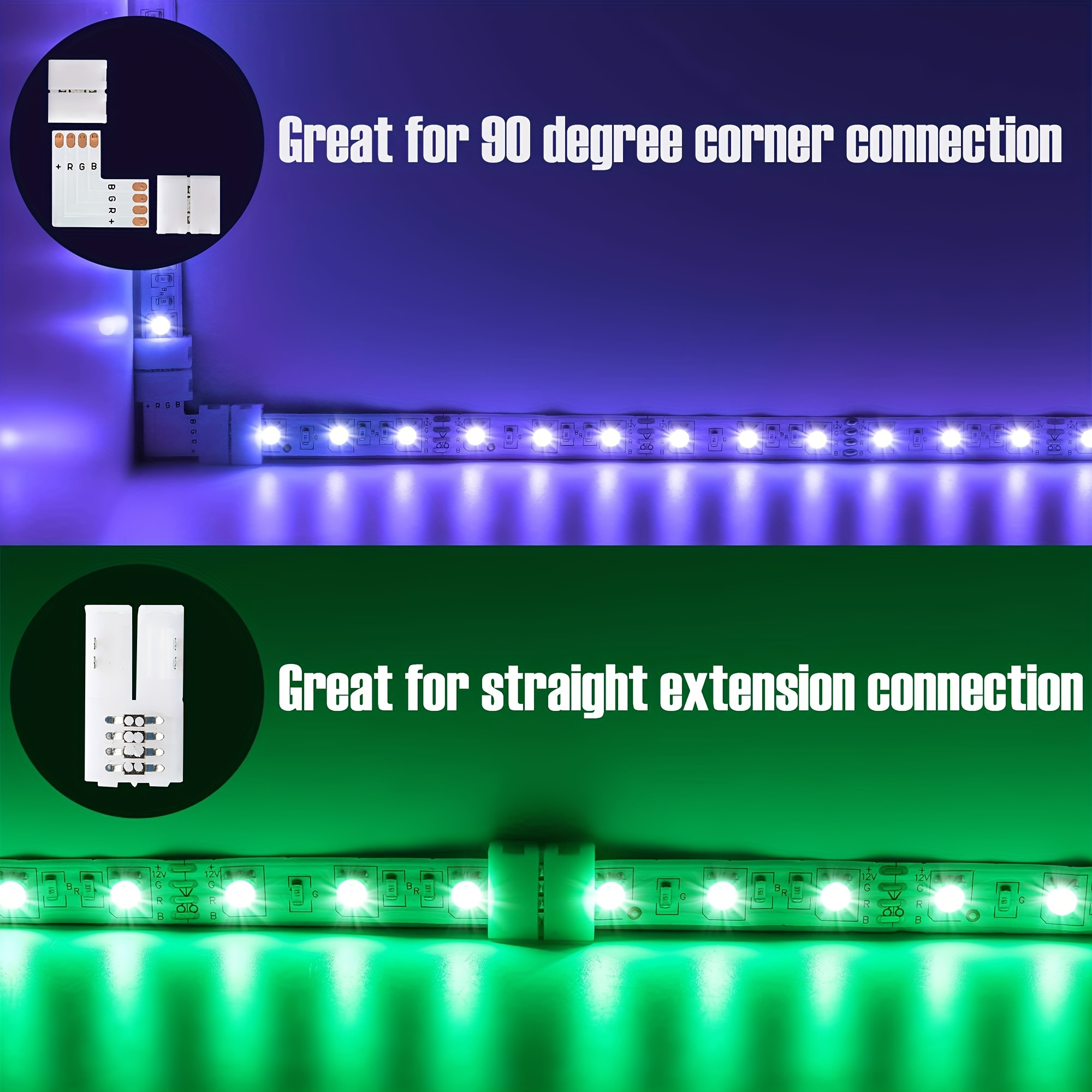 Led Light Strip Connector Light Strip End Right Angle Temu