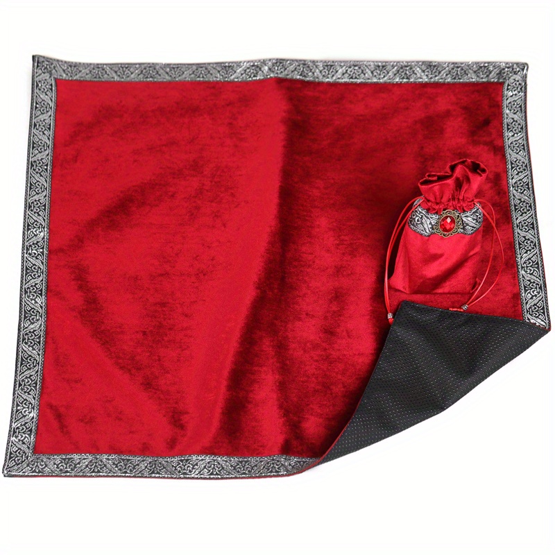 2pcs Large Size Velvet Tarot Cloth and Bag Set 65X65CM