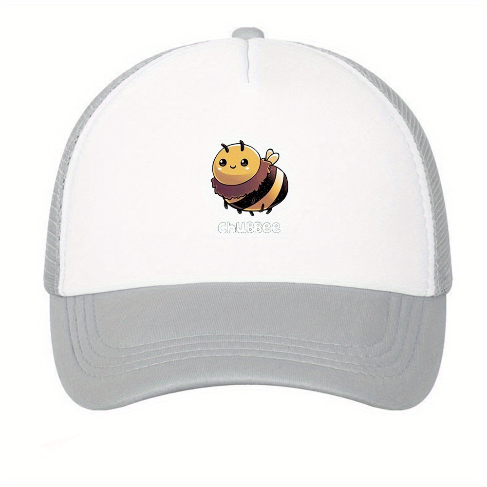 Unisex Sunshade Adjustable Baseball Cap with Bee Pattern