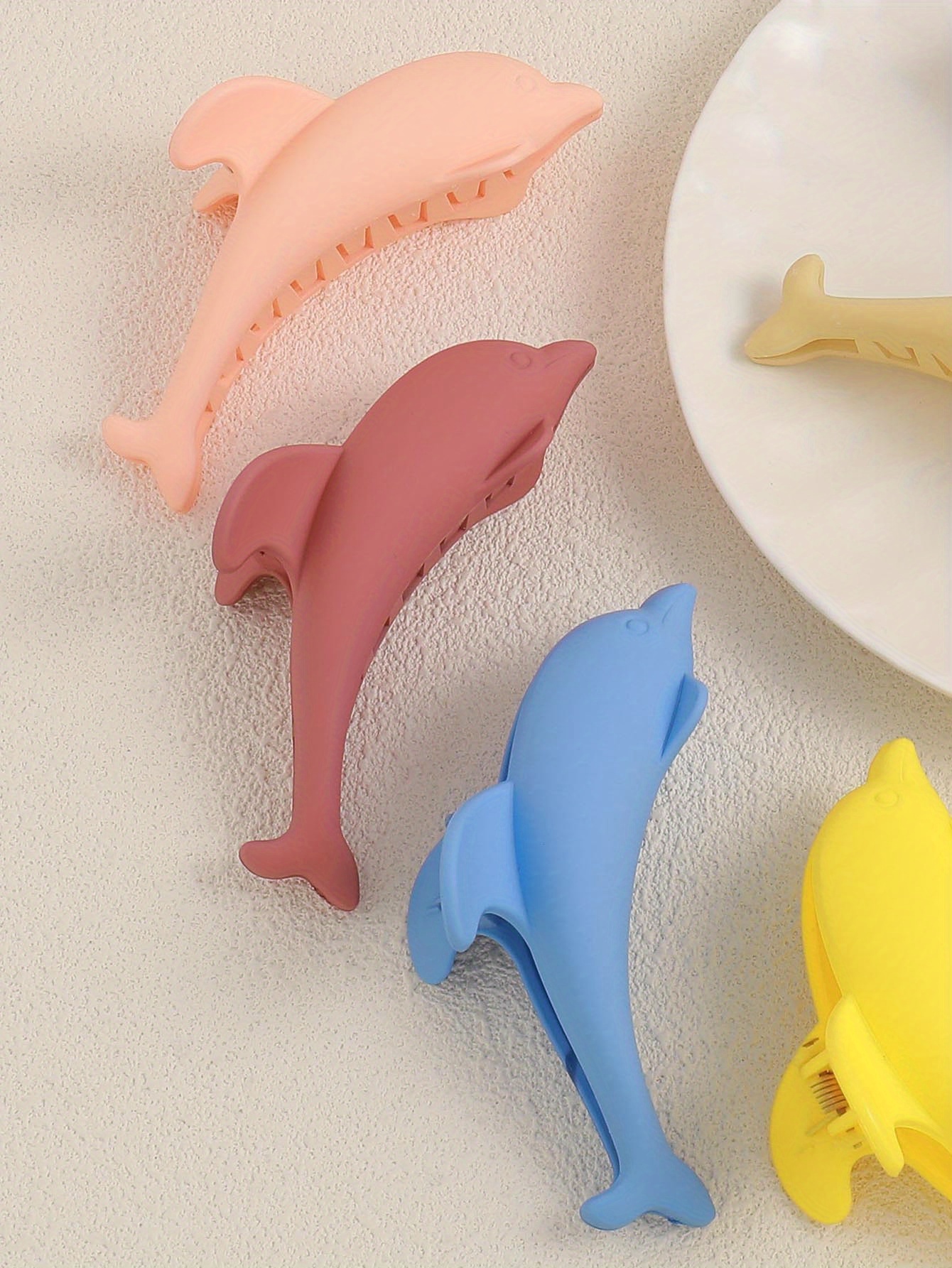 Matte Dolphin Pattern Hair Claw Clips Ocean Series Shark Temu