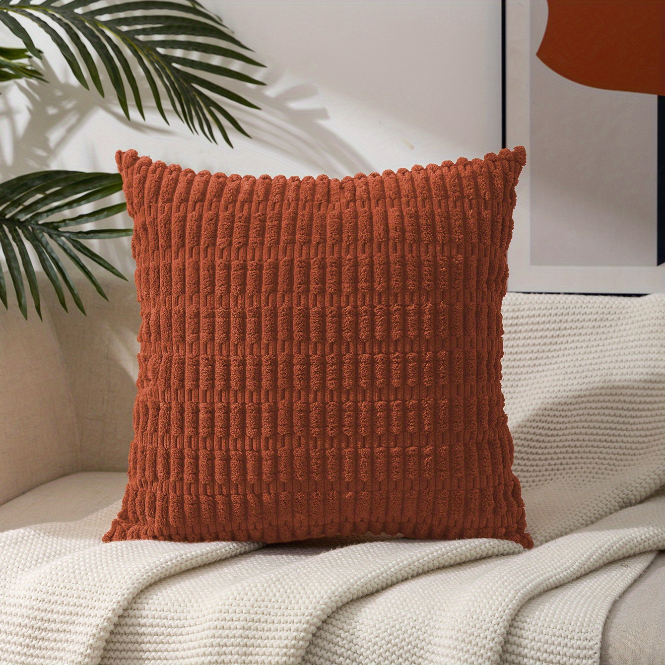 Corduroy Ribbed Cushion Cover