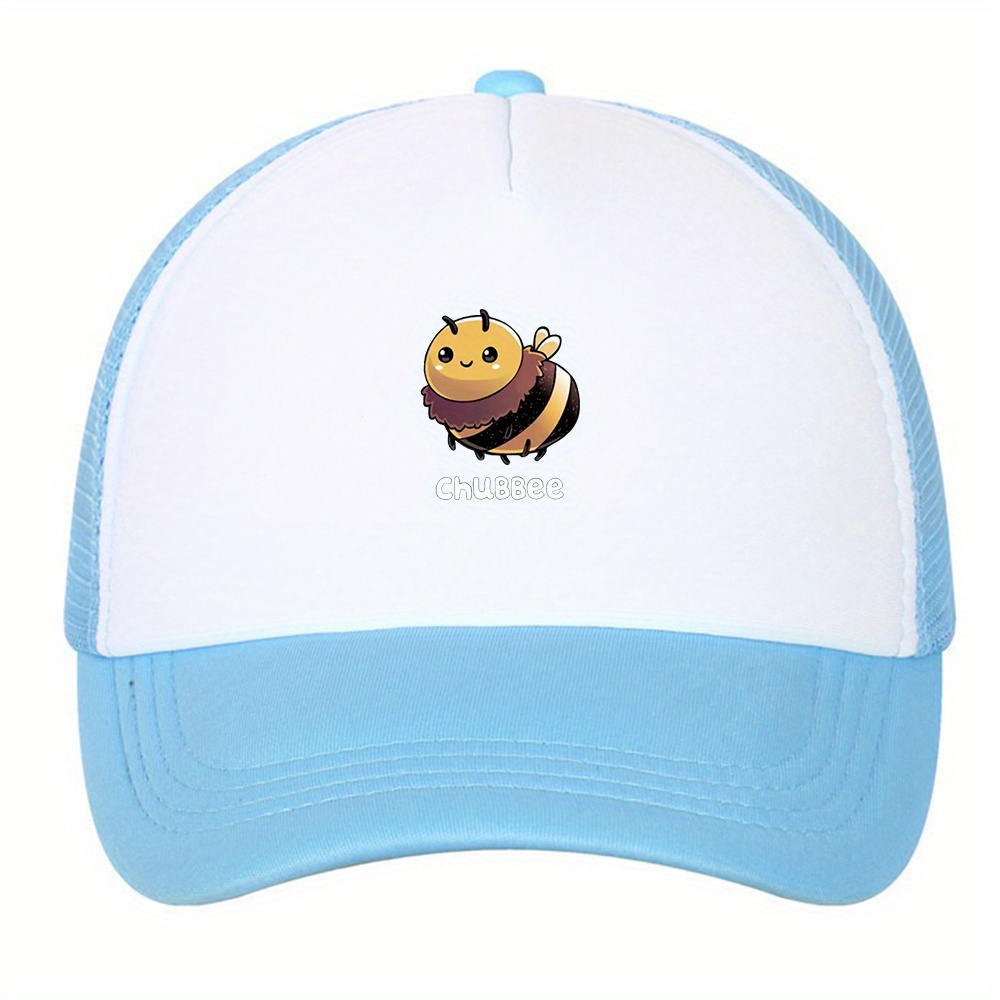 Unisex Sunshade Adjustable Baseball Cap with Bee Pattern