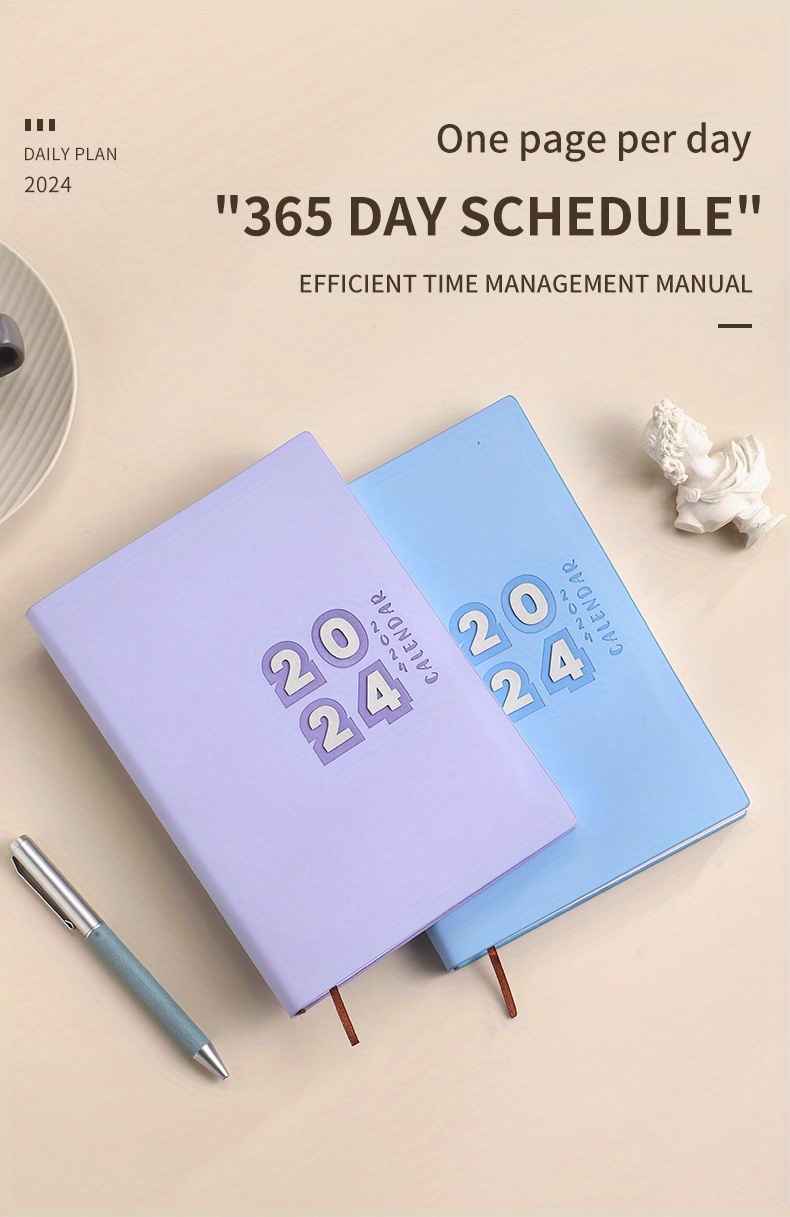 2024 A5 English Calendar Planner Notebook Weekly Monthly - Temu