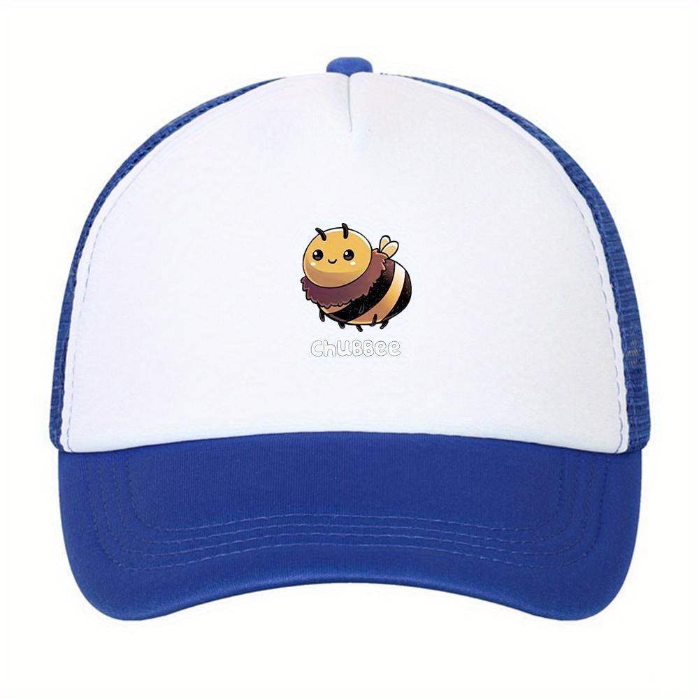 Unisex Sunshade Adjustable Baseball Cap with Bee Pattern