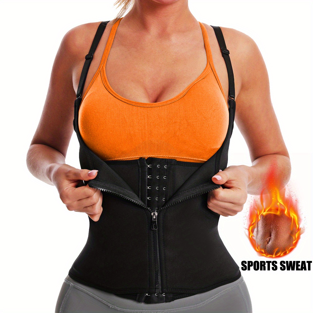 1pc Women's Sports Sweat Sauna Vest, Tight Body Shaper Tank Top