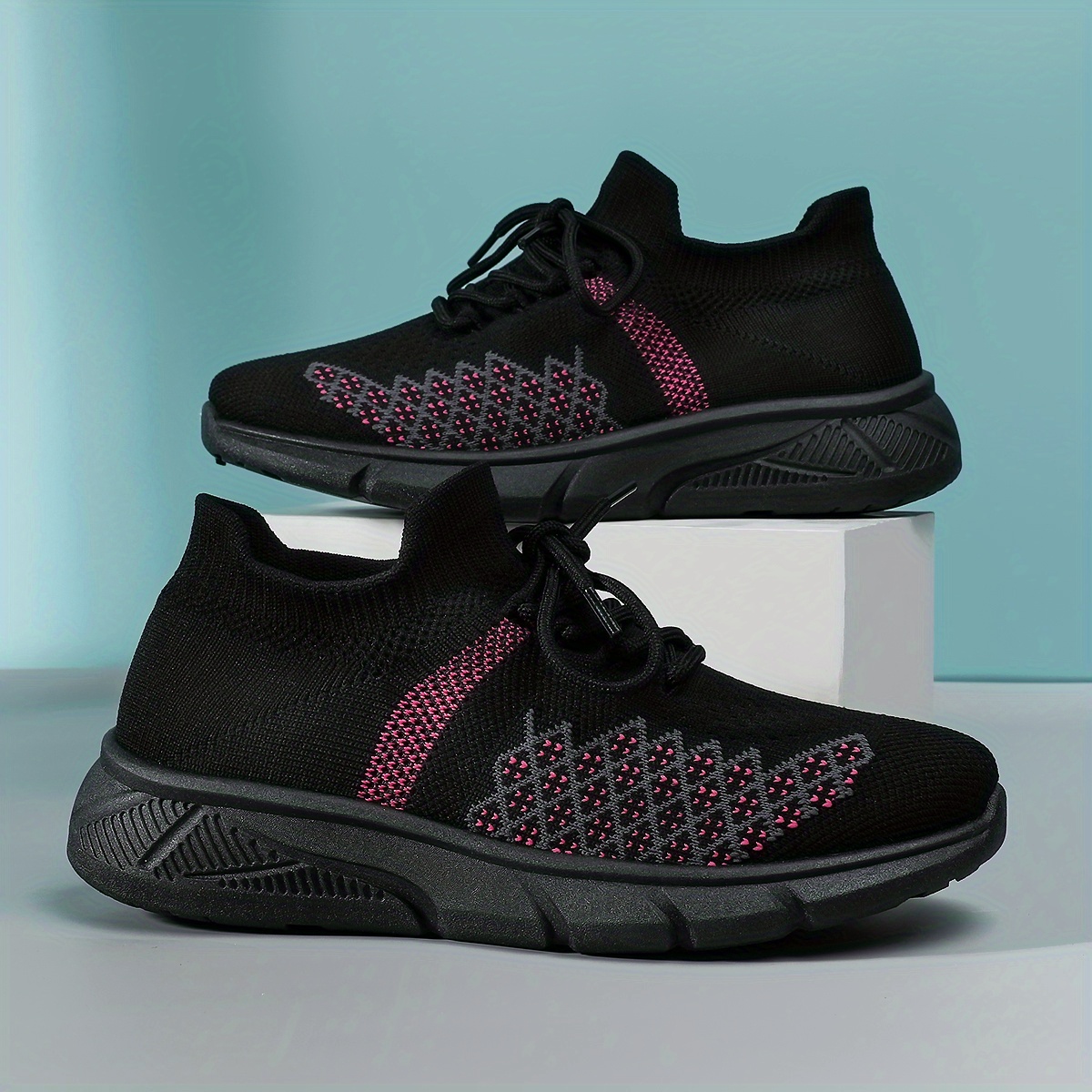 Louis Vuitton Black/Grey Knit Fabric and Leather V.N.R Sneakers