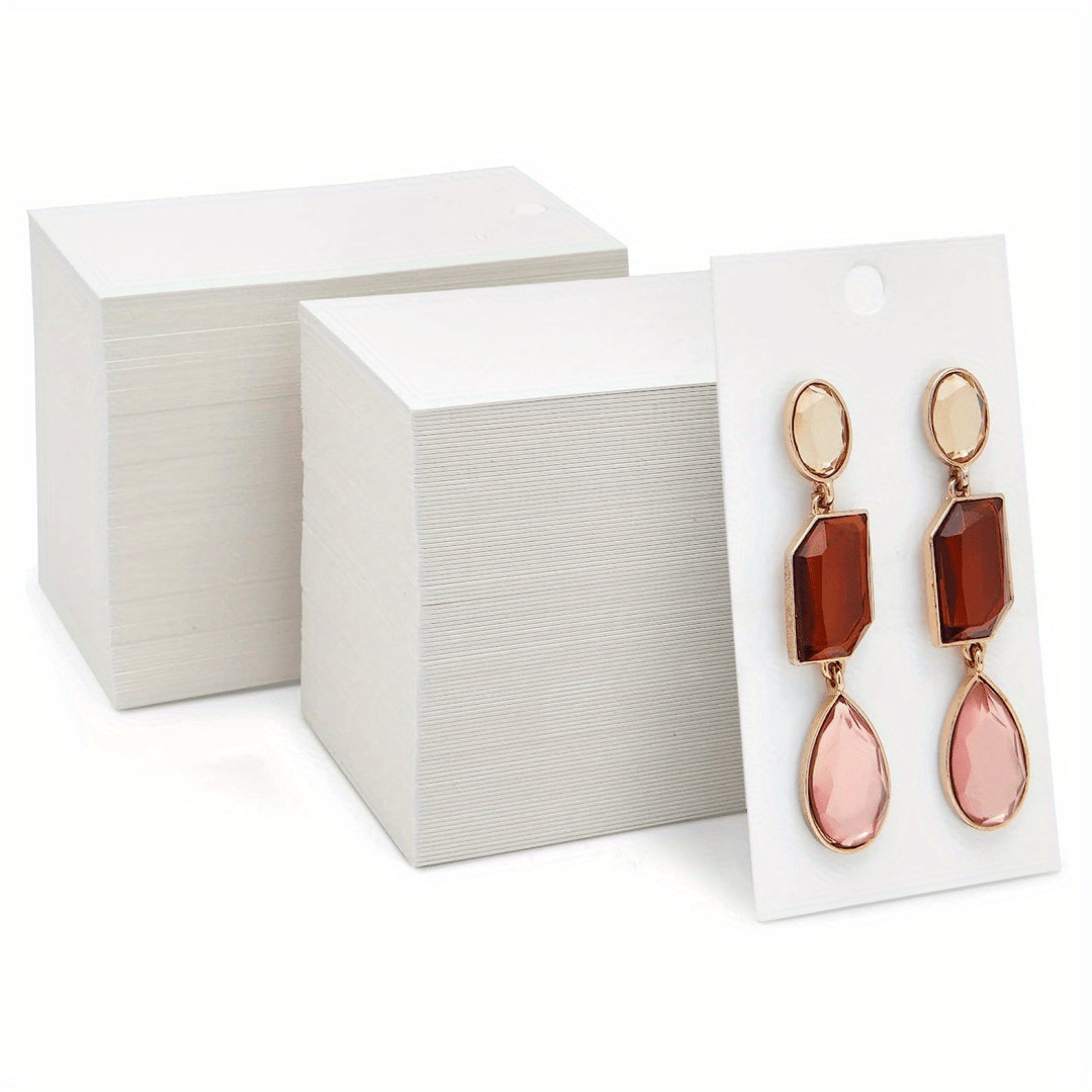 White Earring Card For Display, Packaging, Storage, Durable Paper  Materials, Jewelry Clips Small Business Supplies - Temu