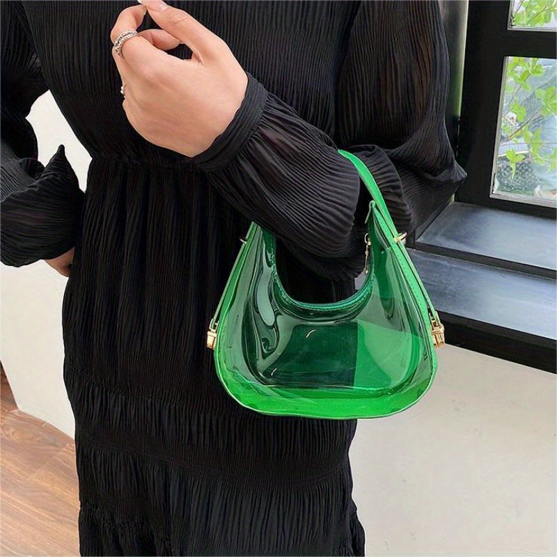 Fashion Casual Purse PVC Clear Handbags Underarm Bags Shoulder Bag