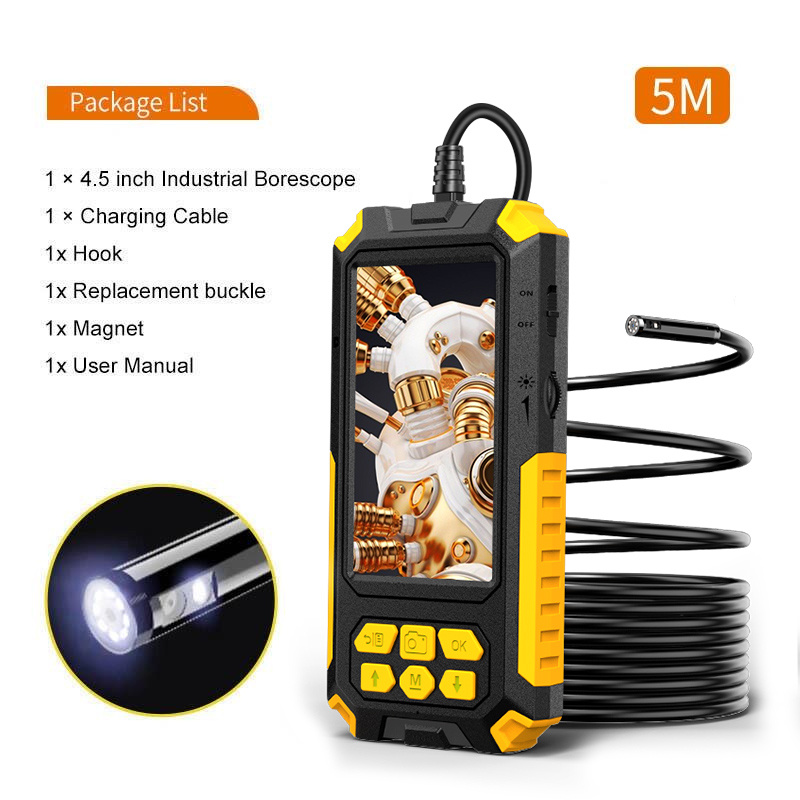 1080P Dual Lens Inspection Camera Endoscope, 5-inch 720P HD IPS Screen, 5mm  Probe Waterproof Borescope Snake Cable (5m/16.4ft), 32GB Memory Card,  Toolbox - AUTENS DIRECT - Global Online Shopping for Home, Garden