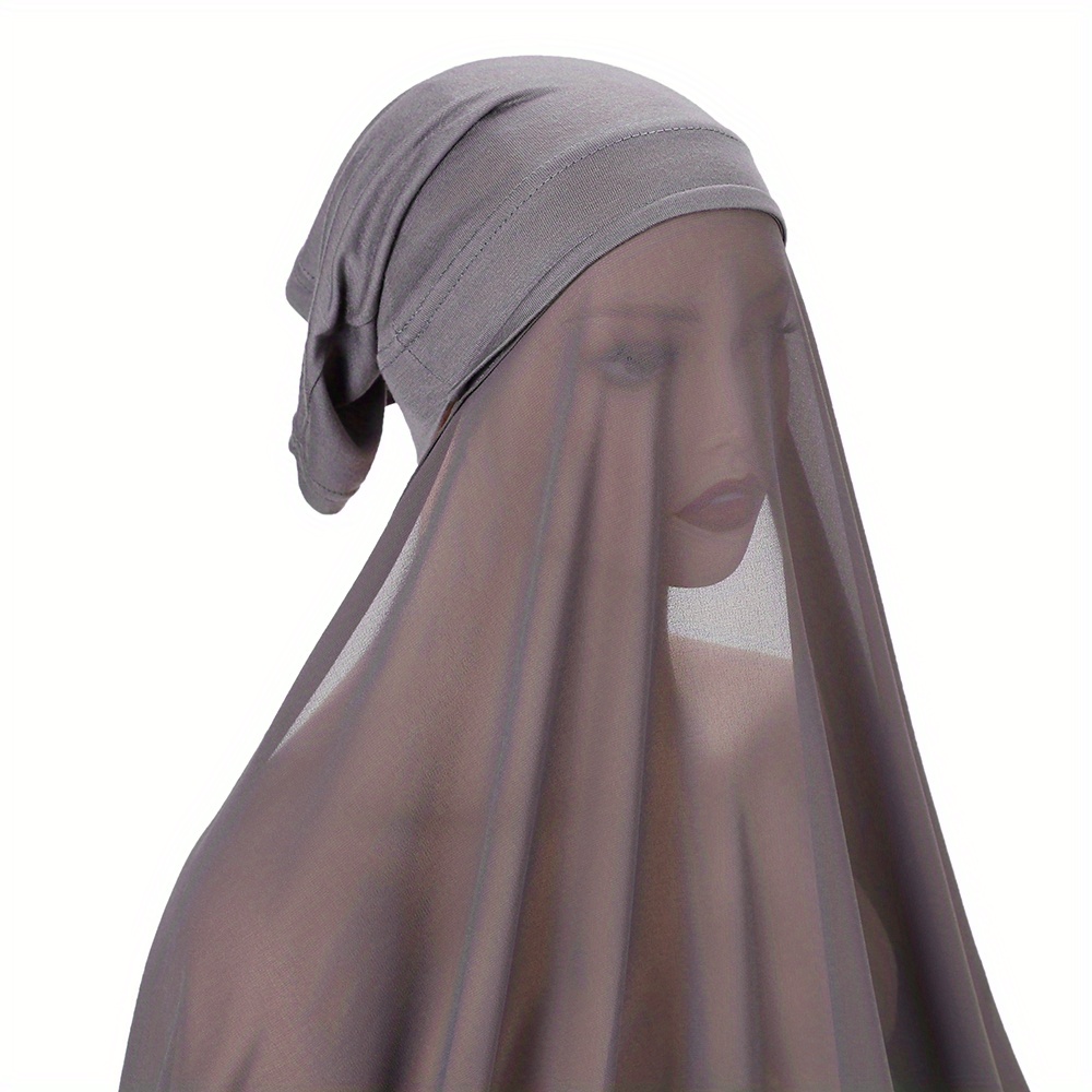 Chiffon Scarf Head Hijab Wrap Solid Shawls For Women