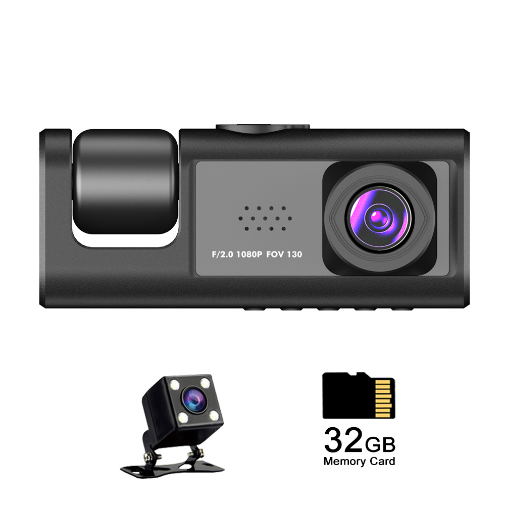 Dash Cam With Three HD Lenses Memory Not included