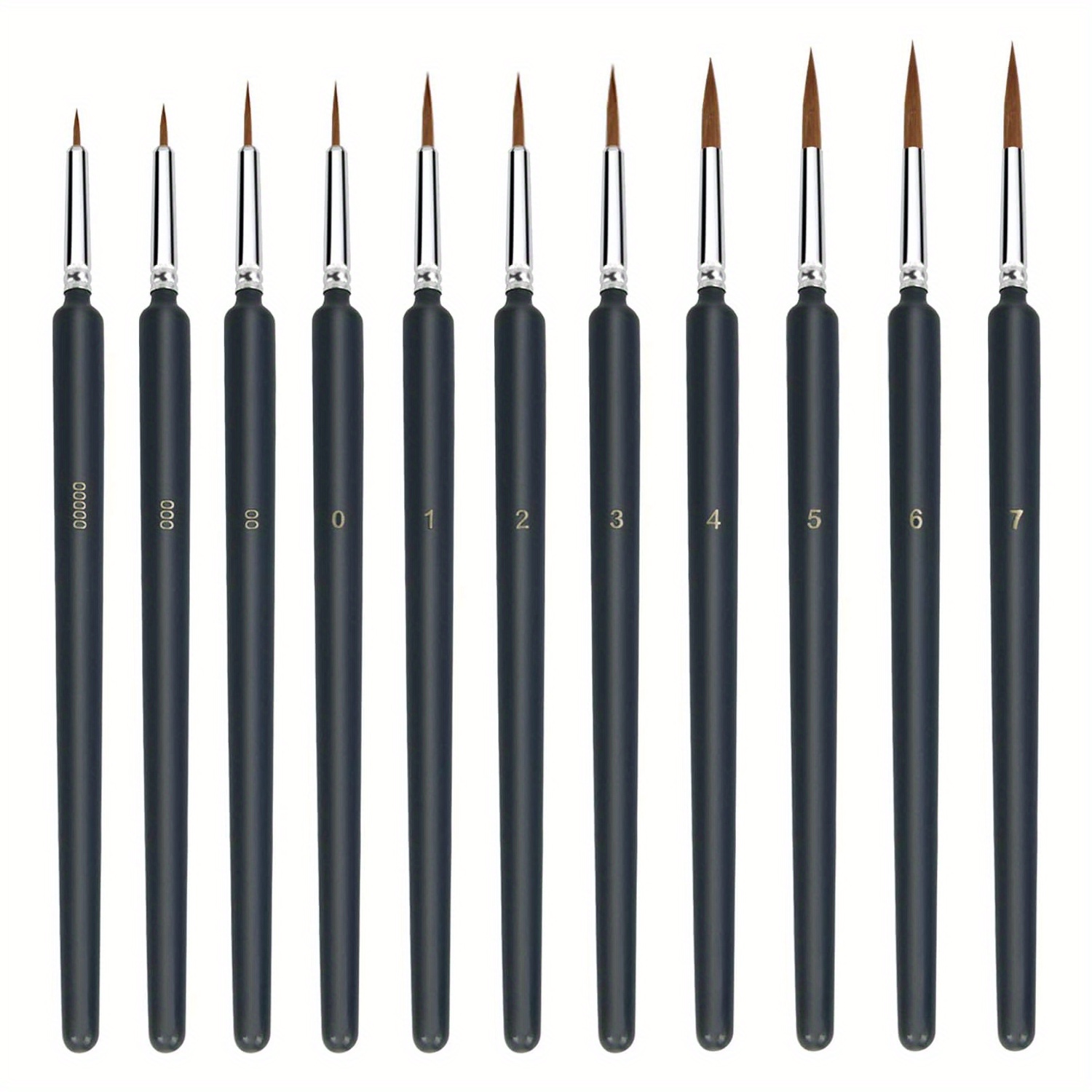11 Micro Brushes Fine Detail Nib Brush Set With Ergonomic - Temu