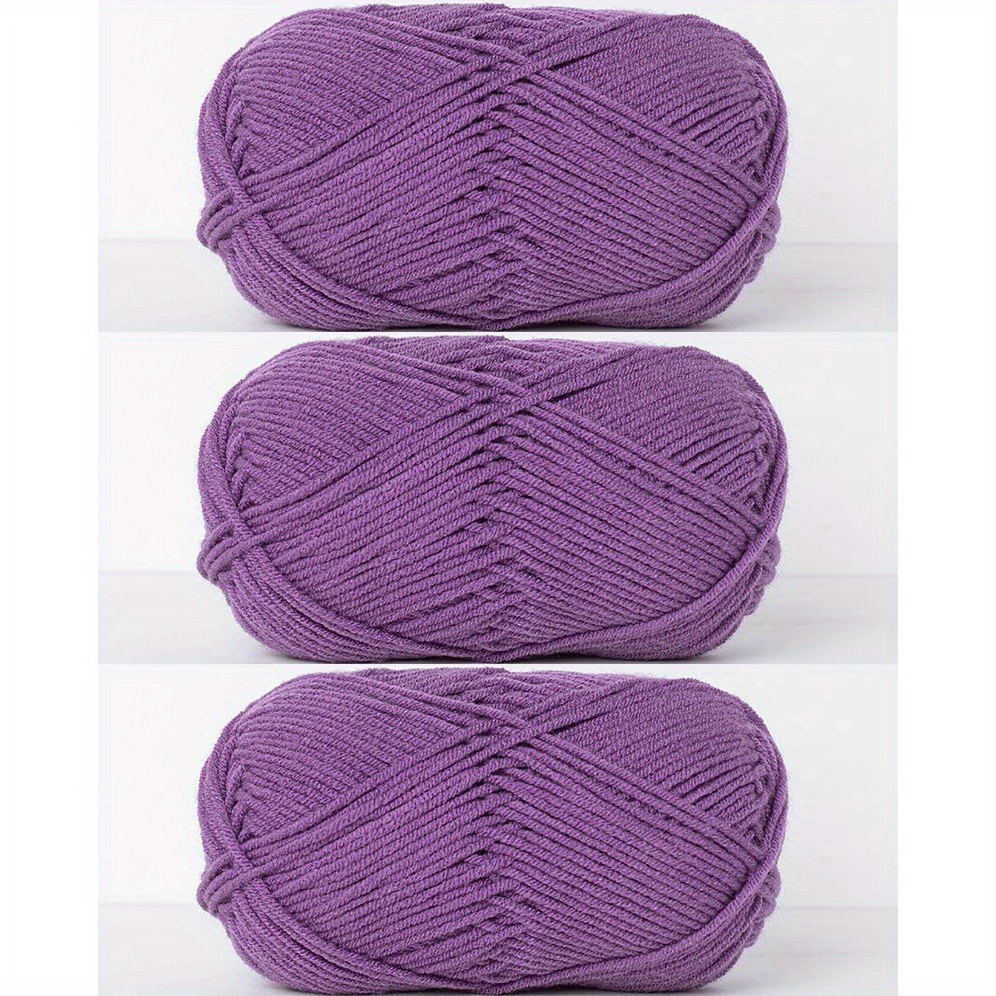  3 Pack Beginners Crochet Yarn, Hot Pink Cotton Yarn