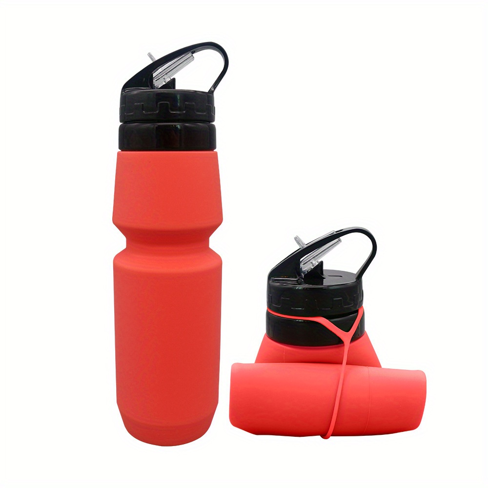 Reusable Portable Collapsible Water Bottle, Silicone Foldable Leak Proof Squeeze  Water Bottles For Travel Gym Camping Hiking Sports - Temu