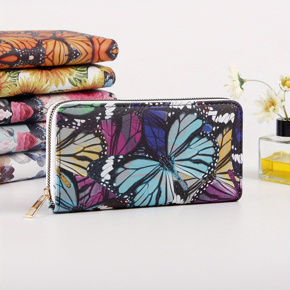 Beautiful Butterfly Mandala Flower Wallet for Women Handbag Girls