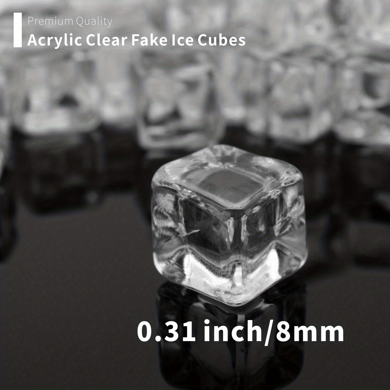 Black (Translucent) Acrylic Cubes (8mm)