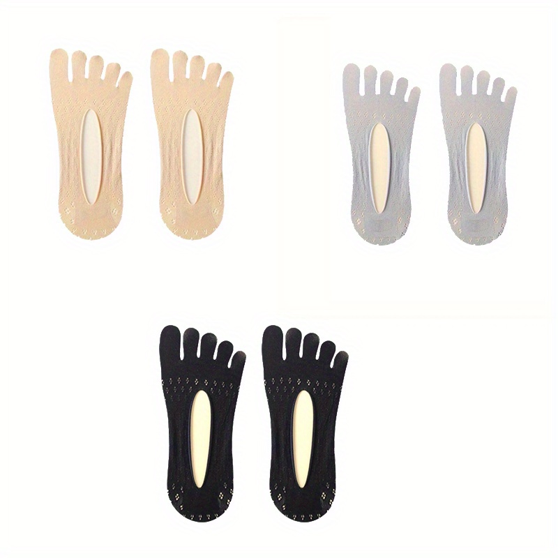 Comfortable Non slip Backless Boat Socks Five toe Design - Temu Canada