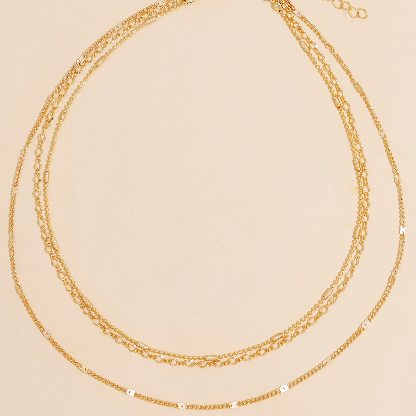 Minimalist Multi layer Chain Necklace Women's Thin Chain 14k - Temu