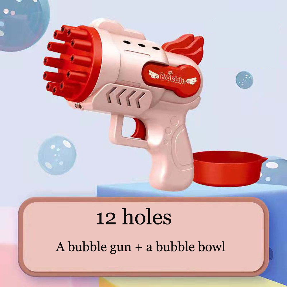 Bubble Gun Electric Automatic Soap Rocket Bubbles Machine Kids