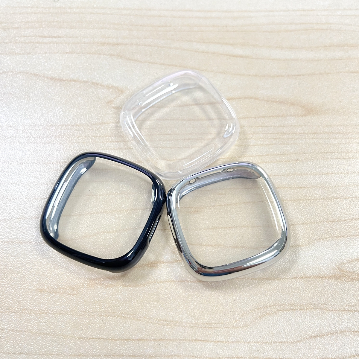 3pack Tpu Soft Shell Case With Vacuum Electroplating For Full Of For Fitbit Versa 2, Versa 3, And Versa 4