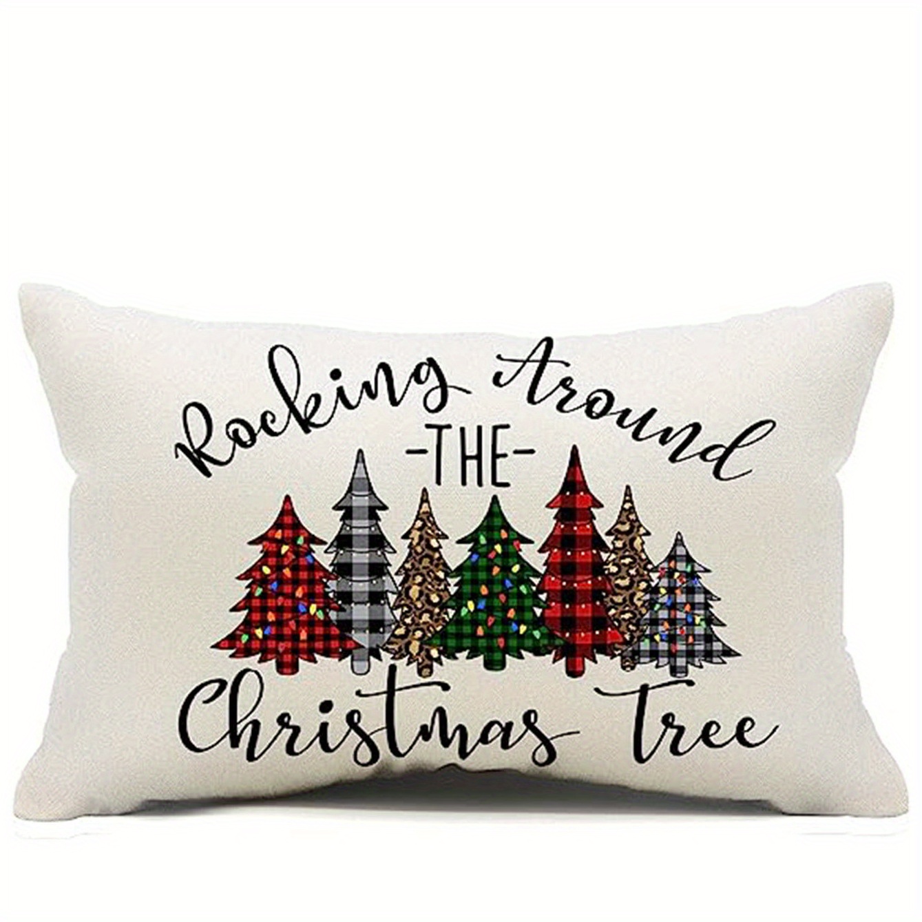  Merry Christmas Pillow Cover 12x20 Farmhouse Christmas Throw  Lumbar Pillow Cover Decorations Christmas Tree Holiday Decor Case for Home  Couch : Home & Kitchen