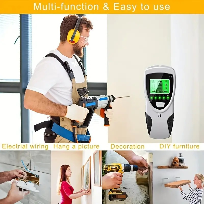 Stud Finder Wall Scanner 1 Stud Detector Intelligent - Temu