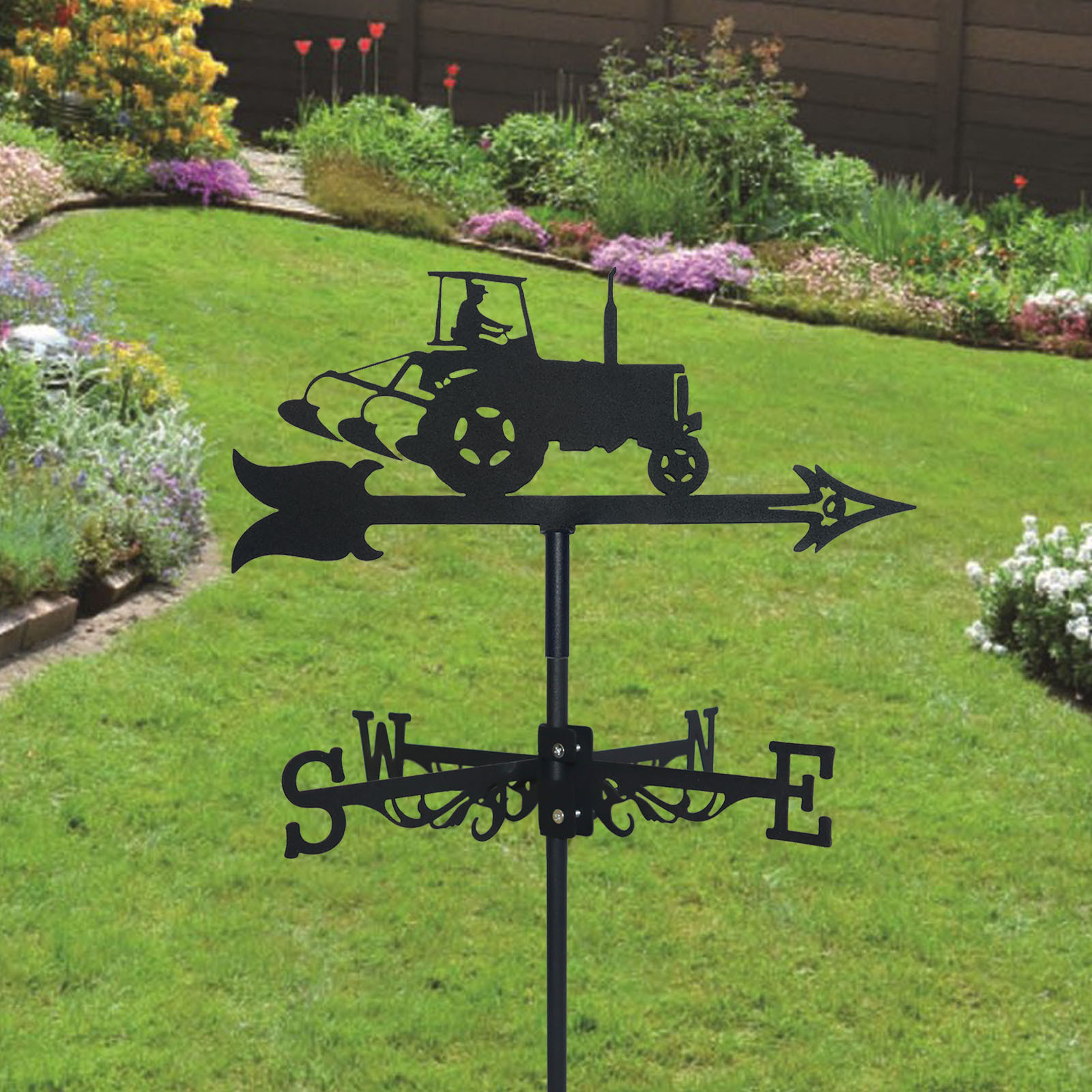 New Metal Tractor Weathervane, Standing Decorative Roof Weathervane for Garden and Courtyard Decoration, Used for Roof Garden, Garden Shed, Home, Fence Post, Greenhouse, Barn or S-hed Weathervane
