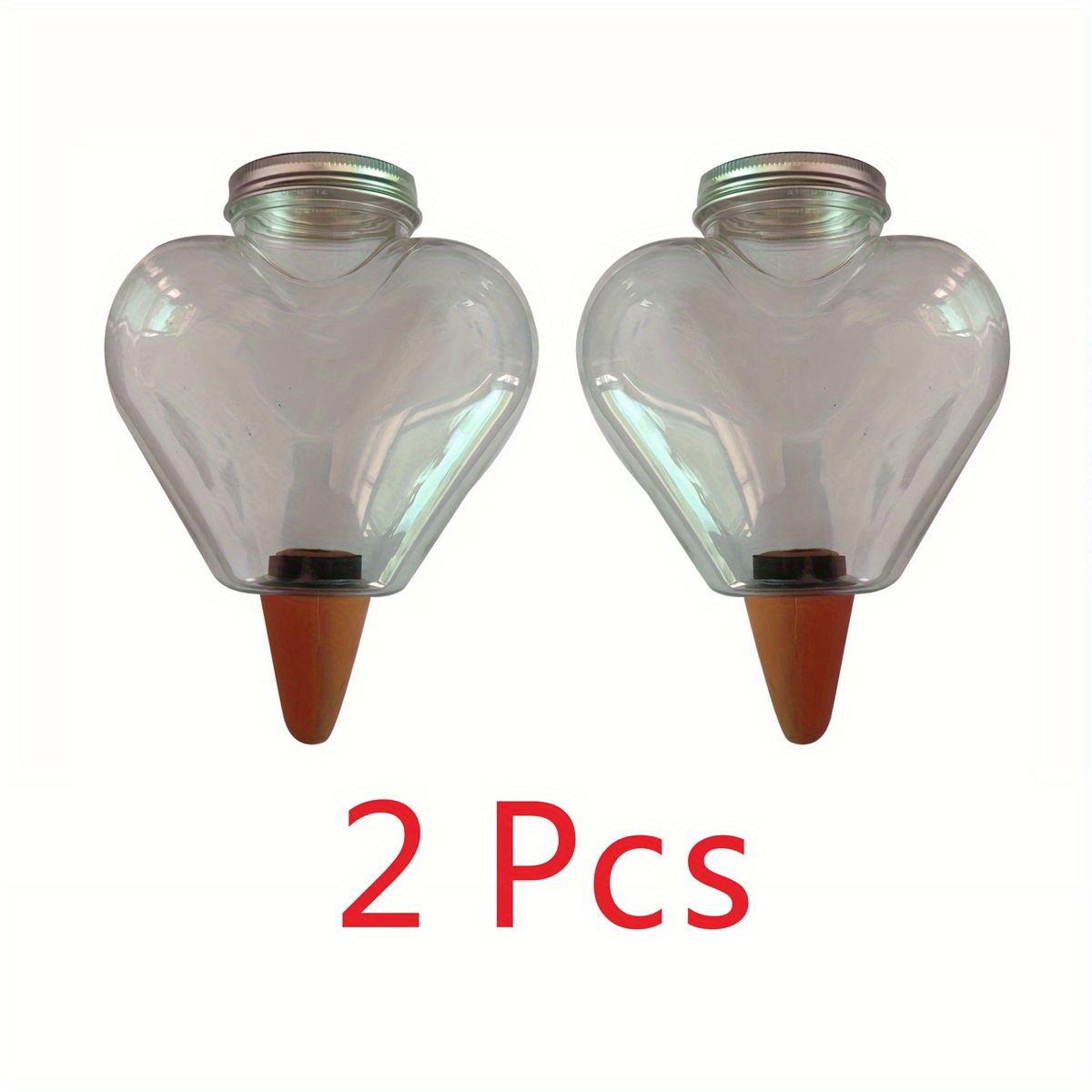 2pcs Garden Automatic Watering Tool Indoor Drip Irrigation Watering System Potted Flower Plant Waterers 500ml Capacity Automatically Watered For About