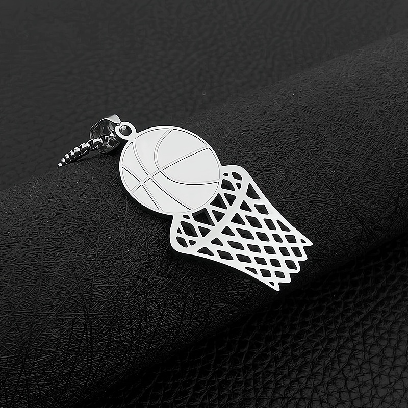 Men's/kids' Dribbling Basketball Shaped Pendant Necklace, Fashionable &  Creative