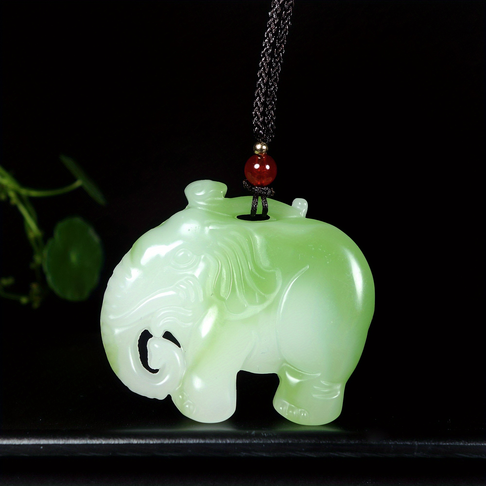 Green on sale elephant necklace