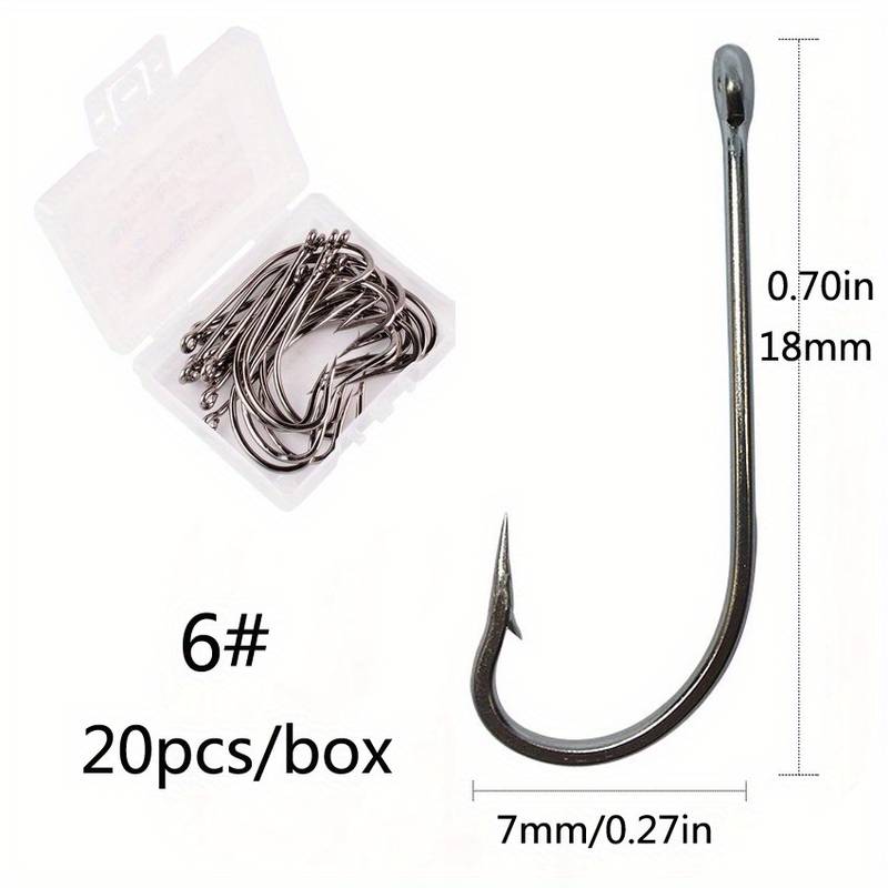 Cheap 50pcs Long Shank Fishing Hook Straight Handle High Carbon Steel