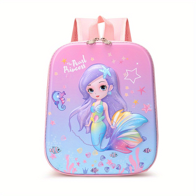 Kids Backpack for Girls Large Capacity Cartoon Mermaid Unicorn Bookbag for  Children Sky Blue/Pink/Purple Bag