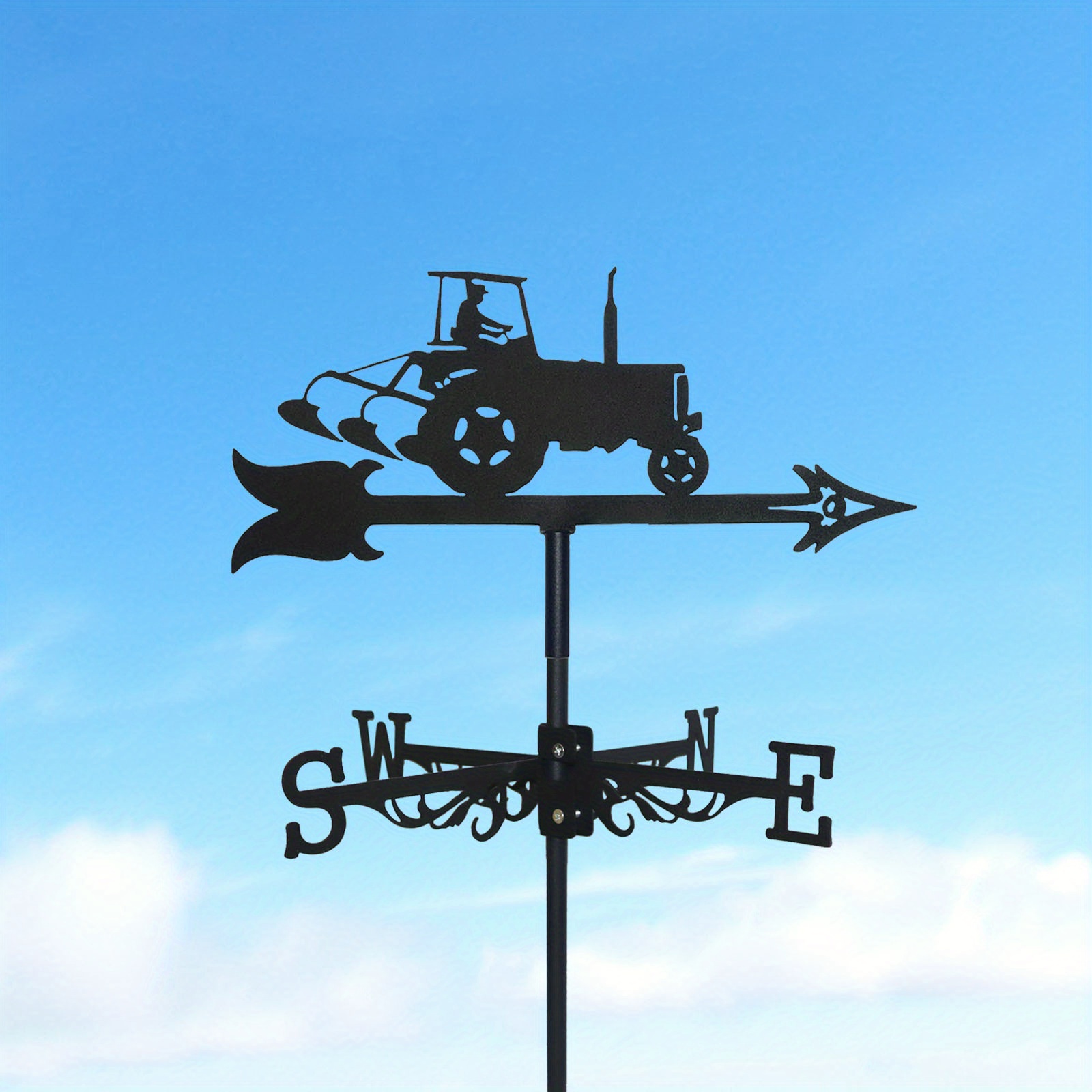 New Metal Tractor Weathervane, Standing Decorative Roof Weathervane for Garden and Courtyard Decoration, Used for Roof Garden, Garden Shed, Home, Fence Post, Greenhouse, Barn or S-hed Weathervane