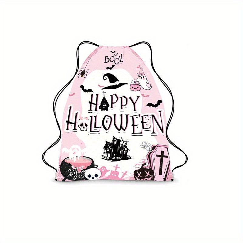 Halloween Drawstring Backpack Portable Storage Bag