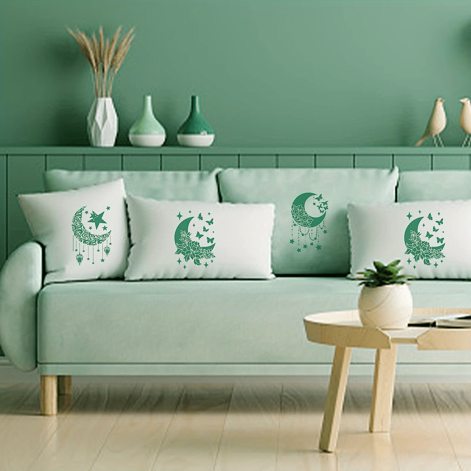 Wall Stencils Painting Reusable Star Moon Tile Stencil Walls Temu