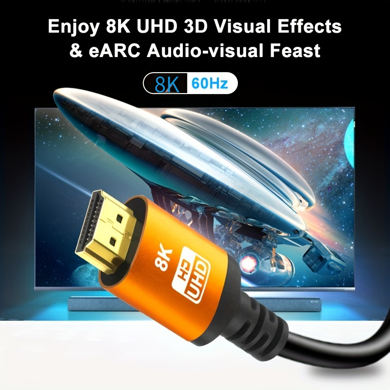  Highwings - Cable HDMI 4K 60 Hz, 18 Gbps de alta velocidad,  compatible con HDMI 2.0. (4K 60 Hz HDR, video 2160p, 1080p 3D 4K 3D HDCP  2.2 ARC). Compatible con