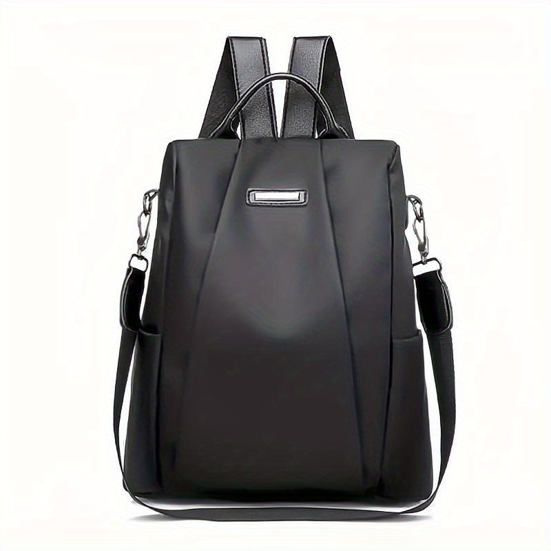 Minimalist Casual Zipper Backpack Lightweight Solid Rucksack