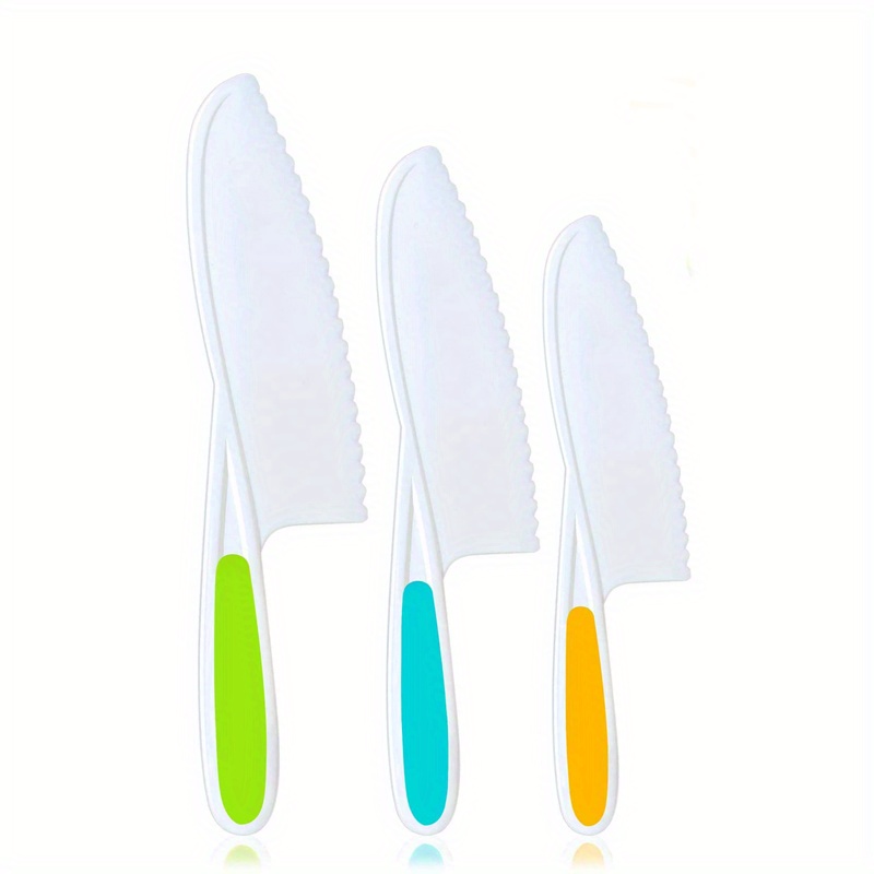 3pcssafe Cooking Knives Plastic Kitchen Knife With Crinkle - Temu