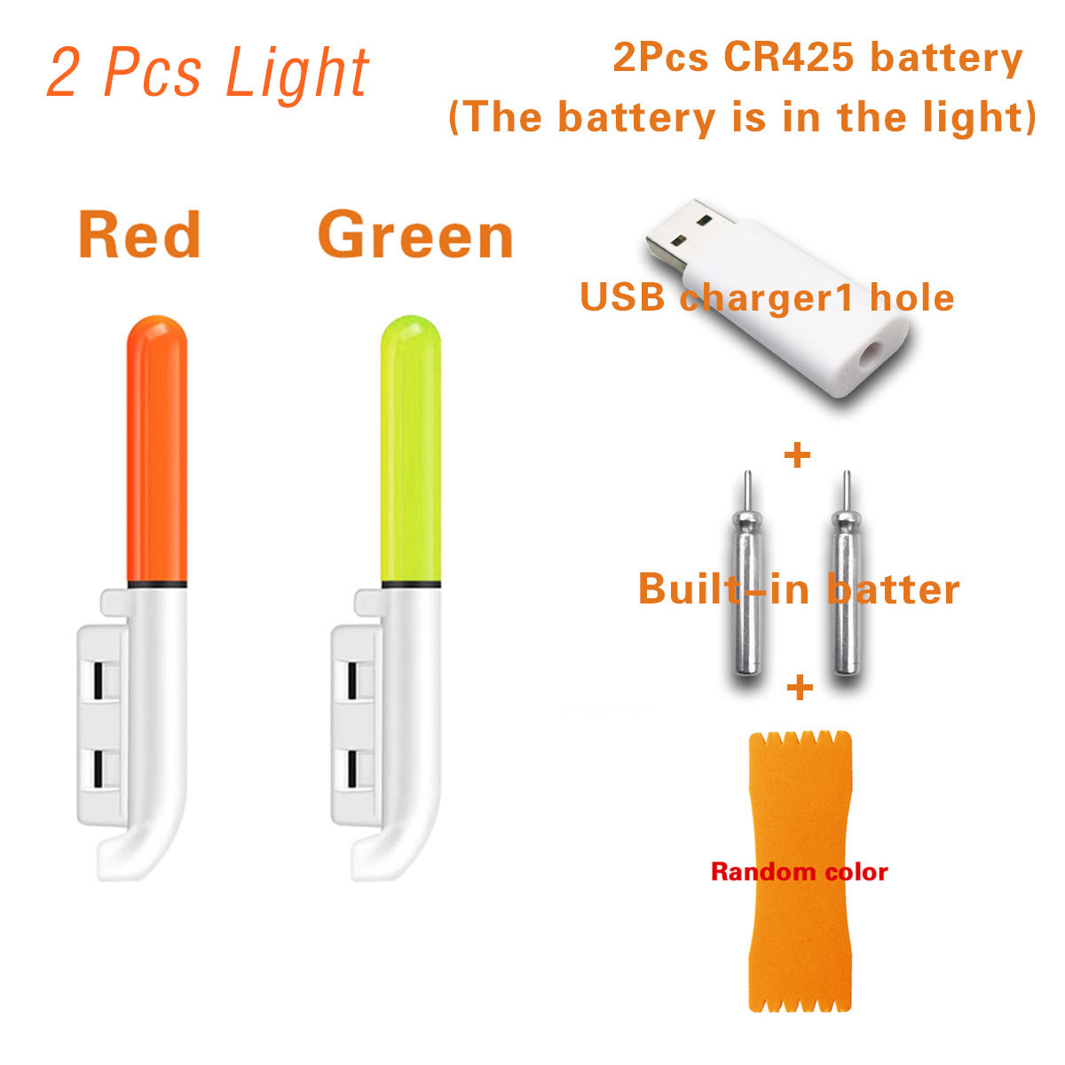 Waterproof Fishing Rod Removable Led Light Usb Charger - Temu