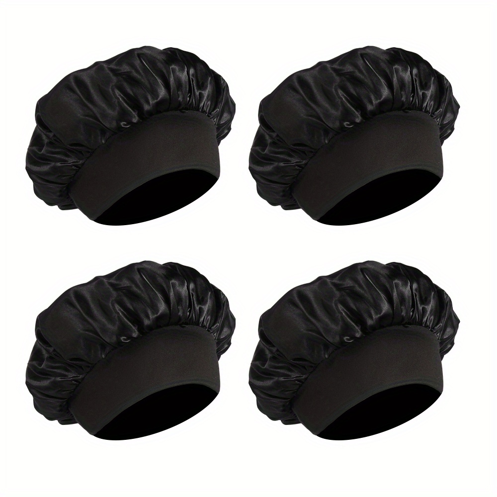 SATINIOR 4 Pieces Adjustable Bouffant Hats Button Sweatband Cap Tie Back  Hats for Women Men (Black) - Yahoo Shopping