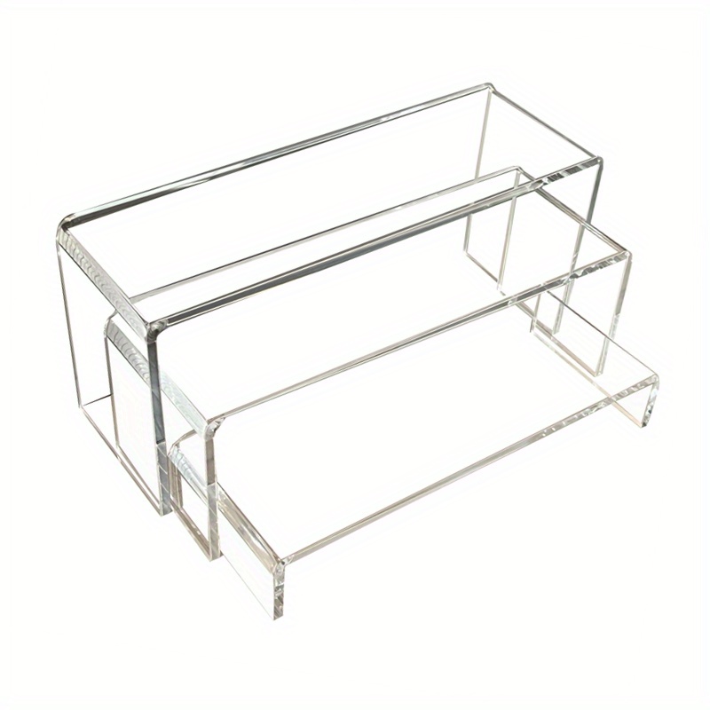 Kigley 6 Sets Acrylic Risers for Display Clear Acrylic Riser Display Stands  Rectangular Acrylic Multifunction Display Shelf for Table Food Cake