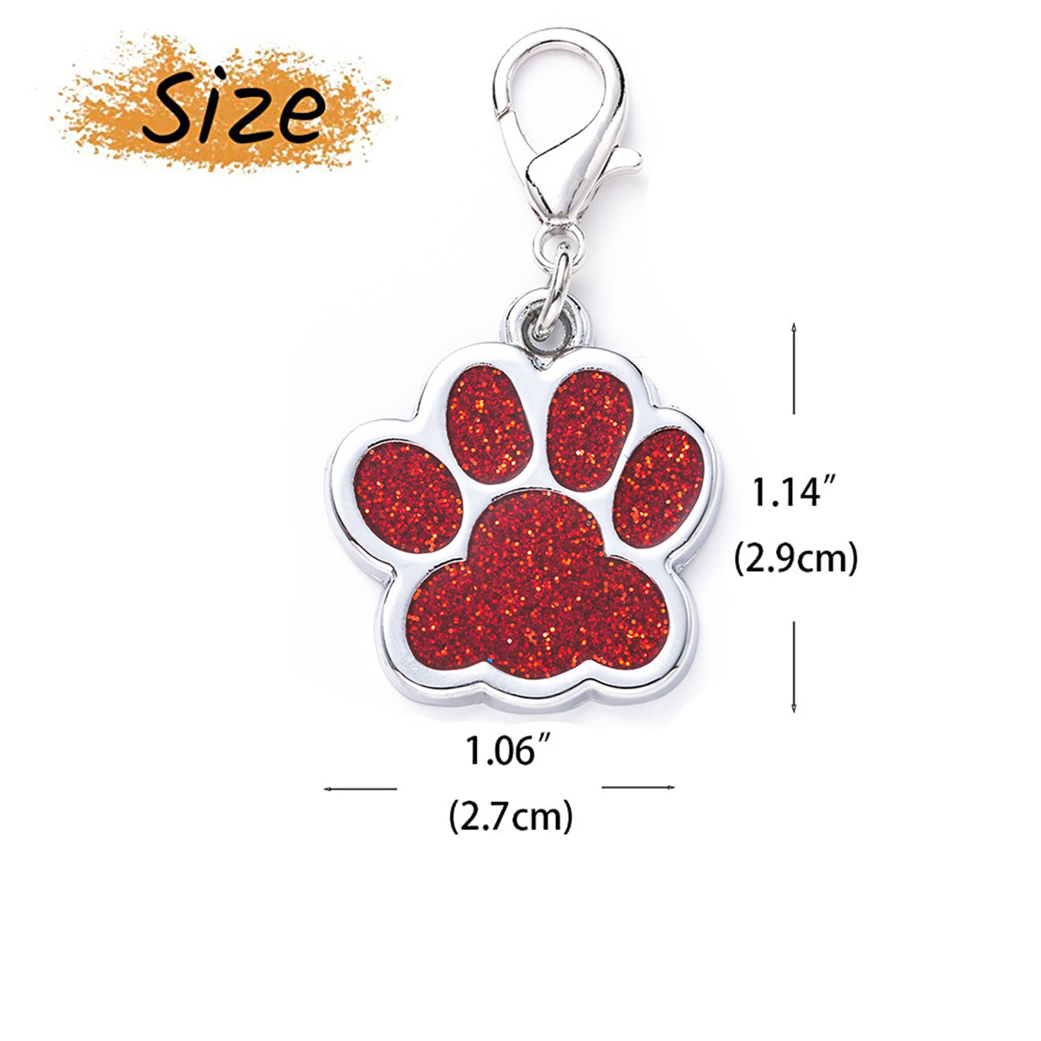 TEMU Placa de identificación para perro con de pata y personalizable