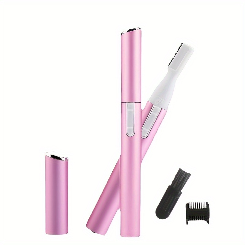 

1pc Personal Pen Trimmer, Detailer, Electric Facial Hair Trimmer With Rinseable Blades, Cleaning Brush, Trimming Comb For Eyebrows, Neckline, Nose, Ears, Other Detailing