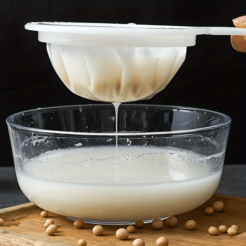 Colador de malla de nailon ultrafino para cocina, 2 uds., cuchara de filtro  de tamiz de plástico para leche de soja, café, leche, yogur, jugo de kéfir  (malla 100)